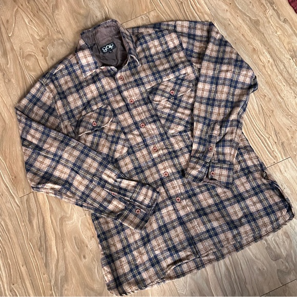 **GAP** vintage 1970s flannel shirt SIZE LARGE - Picture 3 of 5